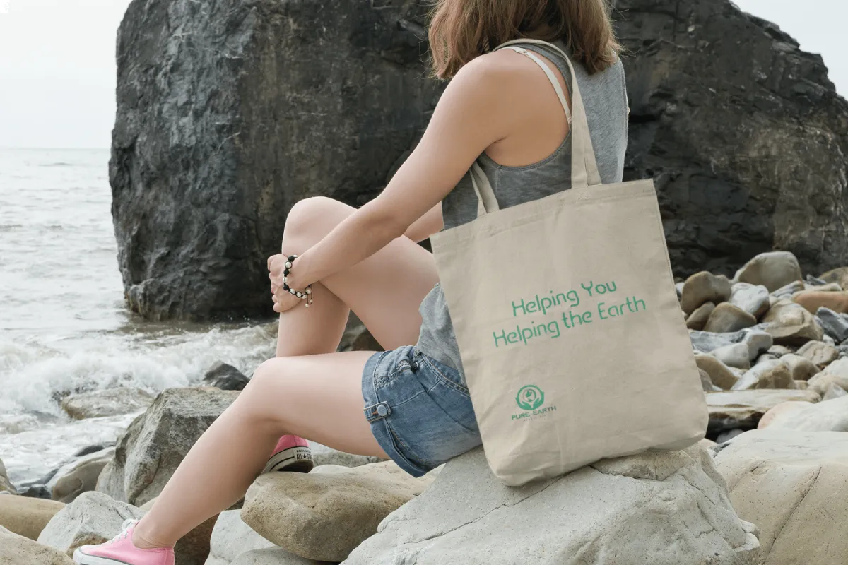 100% Pure Organic Cotton Tote Bag