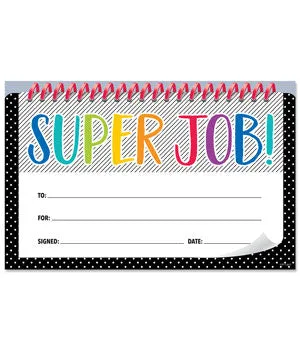 Bold & Bright Super Job! Award - Pack of 30