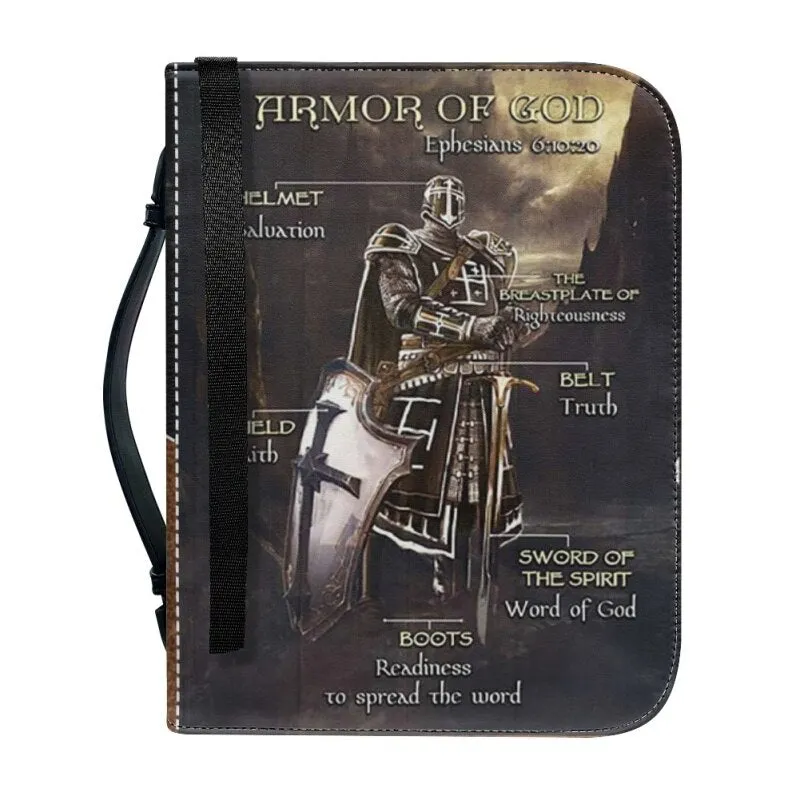 Christianartbag Bible Cover, Armor Of God Personalized Bible Cover, Personalized Bible Cover, Purple Bible Cover, Christmas Gift, CABBBCV01170823.