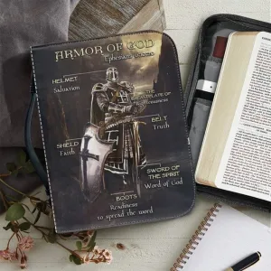 Christianartbag Bible Cover, Armor Of God Personalized Bible Cover, Personalized Bible Cover, Purple Bible Cover, Christmas Gift, CABBBCV01170823.