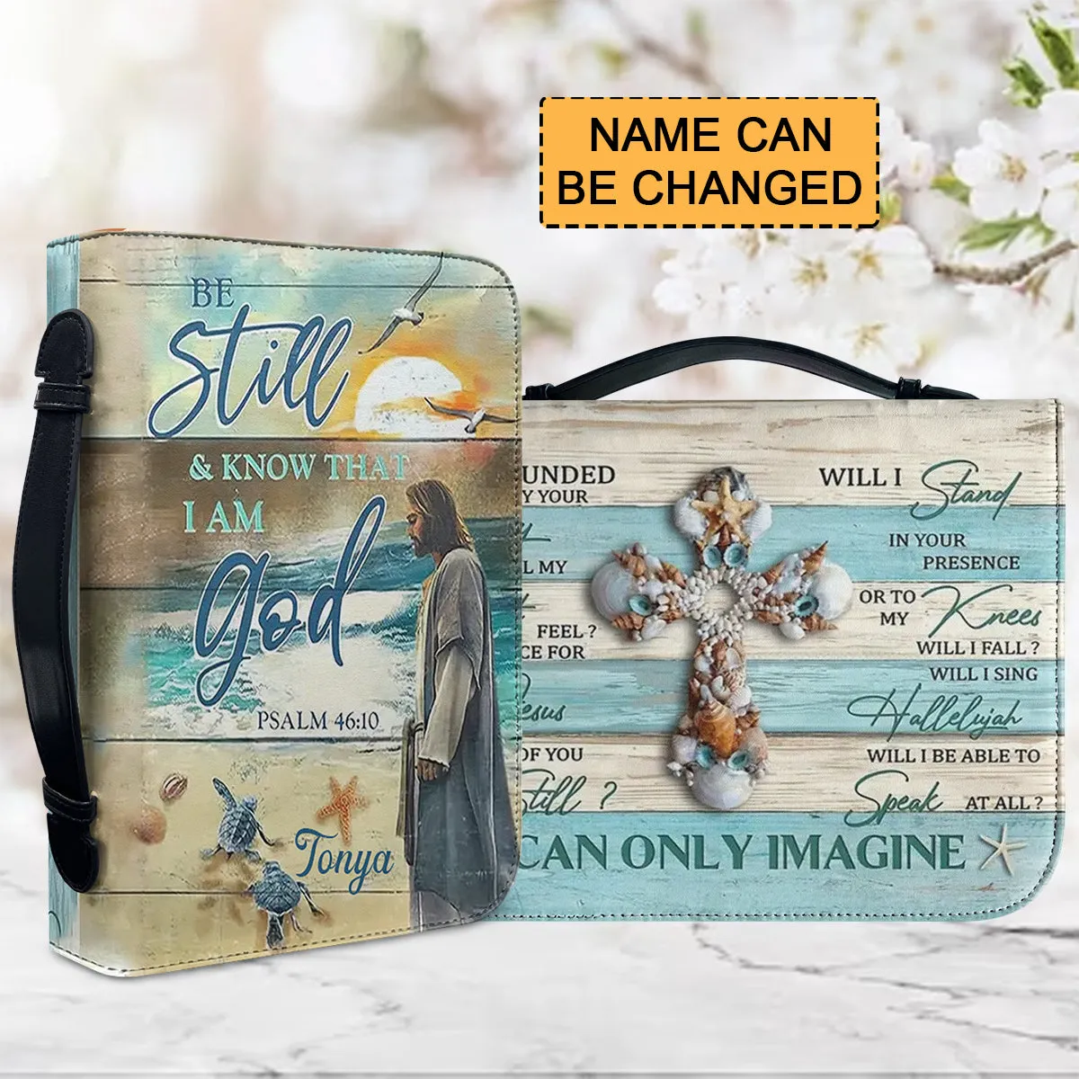 Christianartbag Bible Cover - Be Still And Know That I Am Gid Psalm 46:10 Personalized Bible Cover - Personalized Bible Cover - Christmas Gift - CABBBCV03190923.