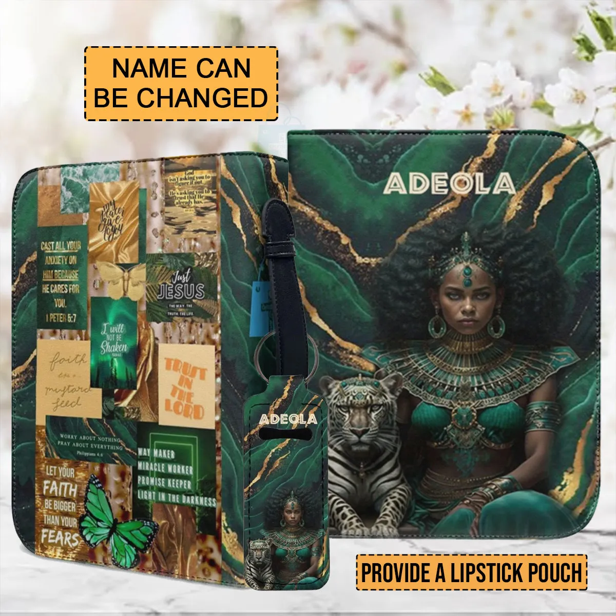Christianartbag Bible Cover - Bible Daily African Women With leopard Bible Cover - Personalized Bible Cover - Regal Faith Bible Cover - CABBBCV03250823.