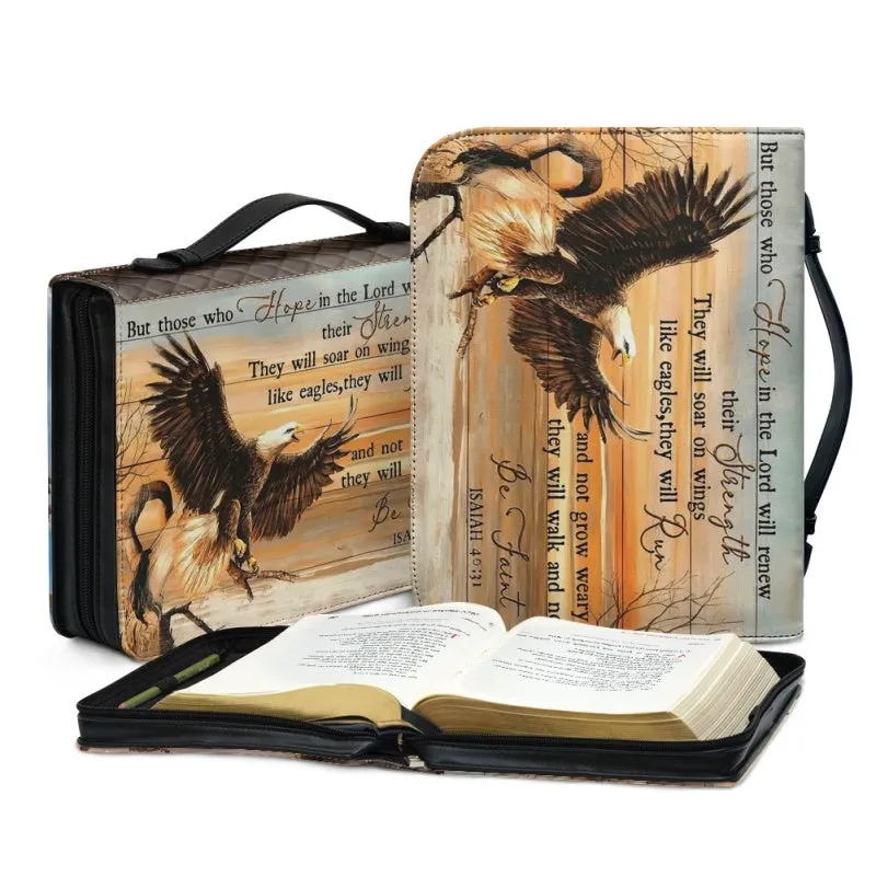 Christianartbag Bible Cover, But They That Wait Bible Cover, Personalized Bible Cover, Eagle Bible Cover, Christian Gifts, CAB09081123.