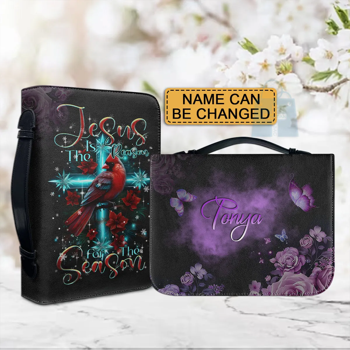 Christianartbag Bible Cover, Jesus Is The Reason Bible Cover, Personalized Bible Cover, Hummingbird Bible Cover, Christian Gifts, CAB04291223.