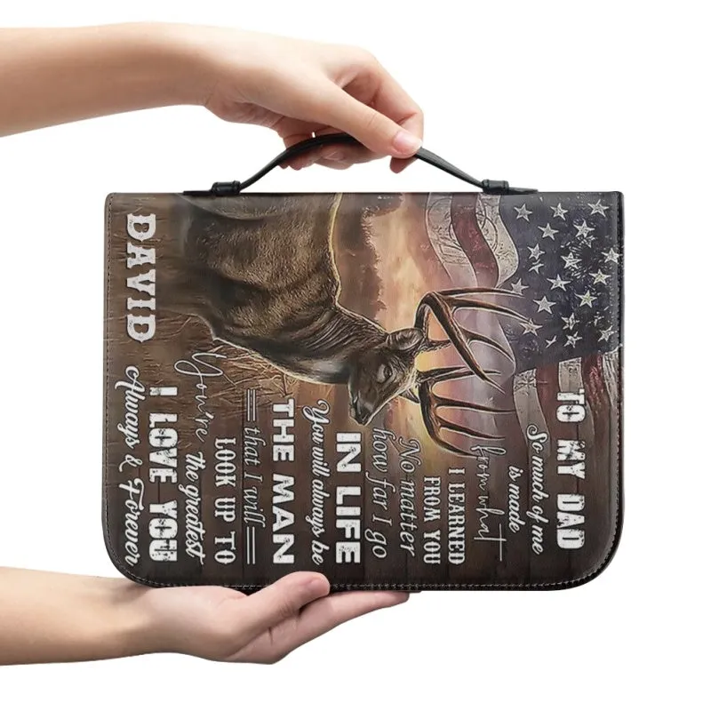 Christianartbag Bible Cover, To My Dad Bible Cover, Personalized Bible Cover, Hunting Lion Bible Cover, Christian Gifts, CAB06171123.