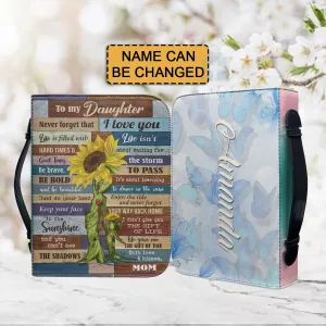 Christianartbag Bible Cover, To My Daughter From Mom Bible Cover, Personalized Bible Cover, Art Design Bible Cover, Christian Gifts, CAB14071223.