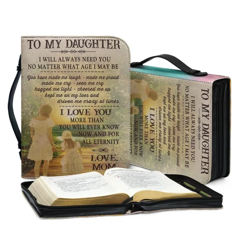 Christianartbag Bible Cover, To My Daughter From Mom Bible Cover, Personalized Bible Cover, Art Design Bible Cover, Christian Gifts, CAB21071223.
