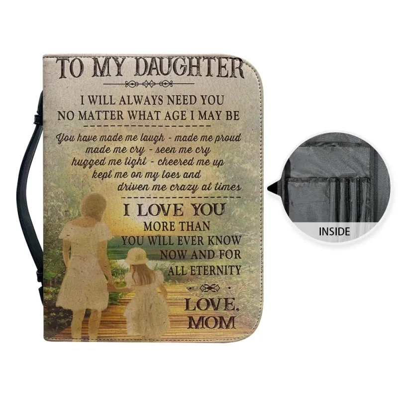 Christianartbag Bible Cover, To My Daughter From Mom Bible Cover, Personalized Bible Cover, Art Design Bible Cover, Christian Gifts, CAB21071223.