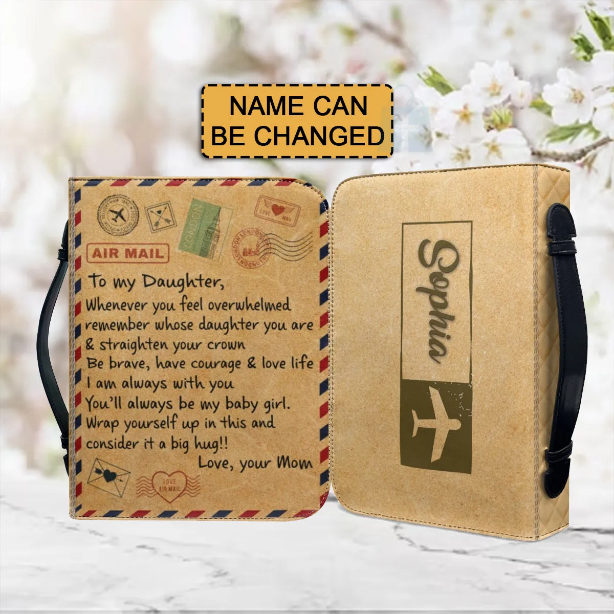 Christianartbag Bible Cover, To My Daughter From Mom Bible Cover, Personalized Bible Cover, Art Design Bible Cover, Christian Gifts, CAB26071223.