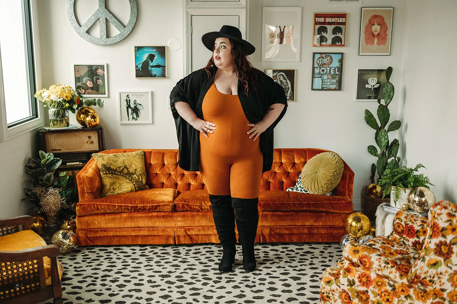 essential unitard in ginger