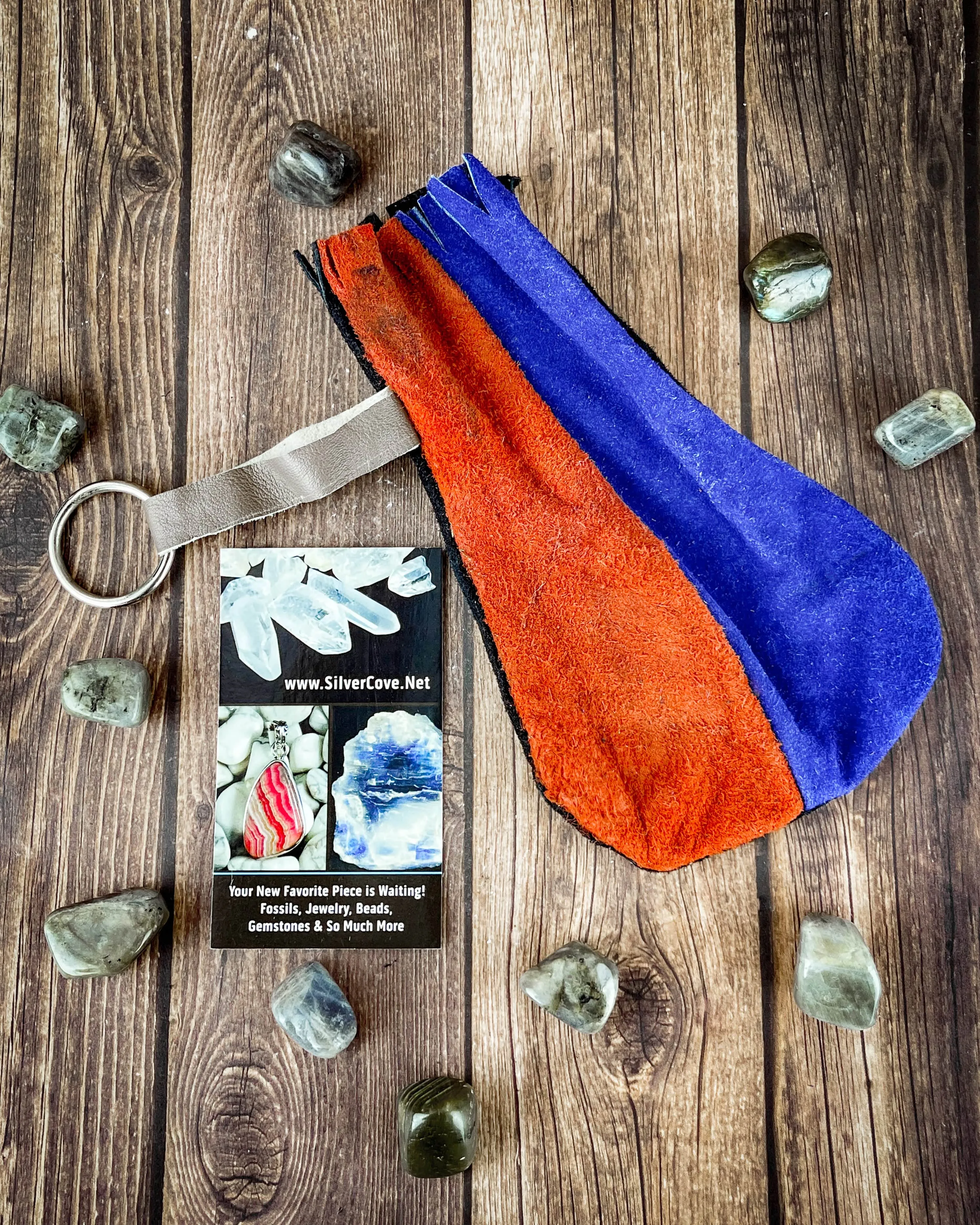 Handcrafted Leather Gem Pouches