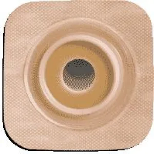 Natura® Flexible Stomahesive® Skin Barrier, 4" x 4" (10cm x 10cm) Tan, Pre-Cut Stoma Opening 7/8" (22mm), Flange 1-3/4" (45mm) - Box of 10