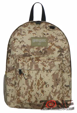 NEW BACKPACK EAST WEST USA BC101S CAMOUFLAGE MILITARY 16.5" TAN ACU CAMO