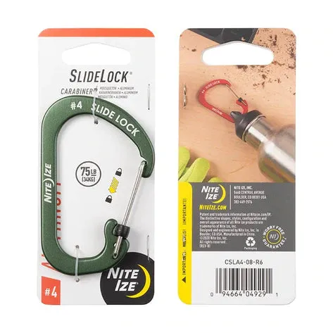Nite ize - SlideLock Carabiner Aluminium #4 Olive