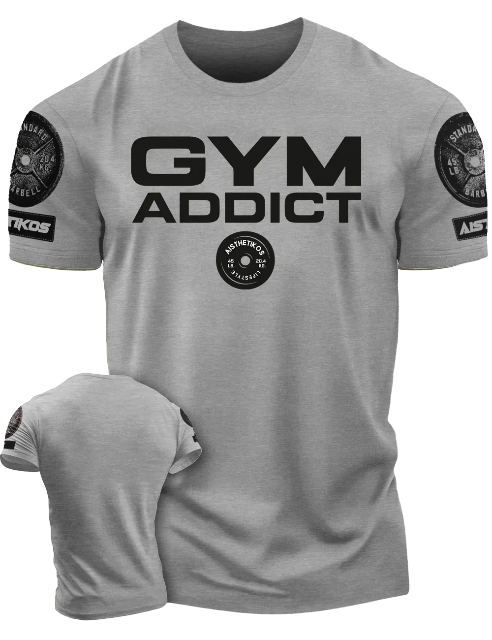 "Iron Addict" Funny Motivational Workout Gym T-Shirt for Men