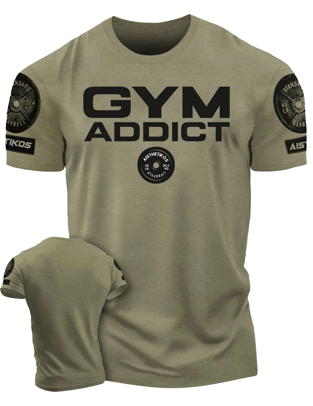 "Iron Addict" Funny Motivational Workout Gym T-Shirt for Men