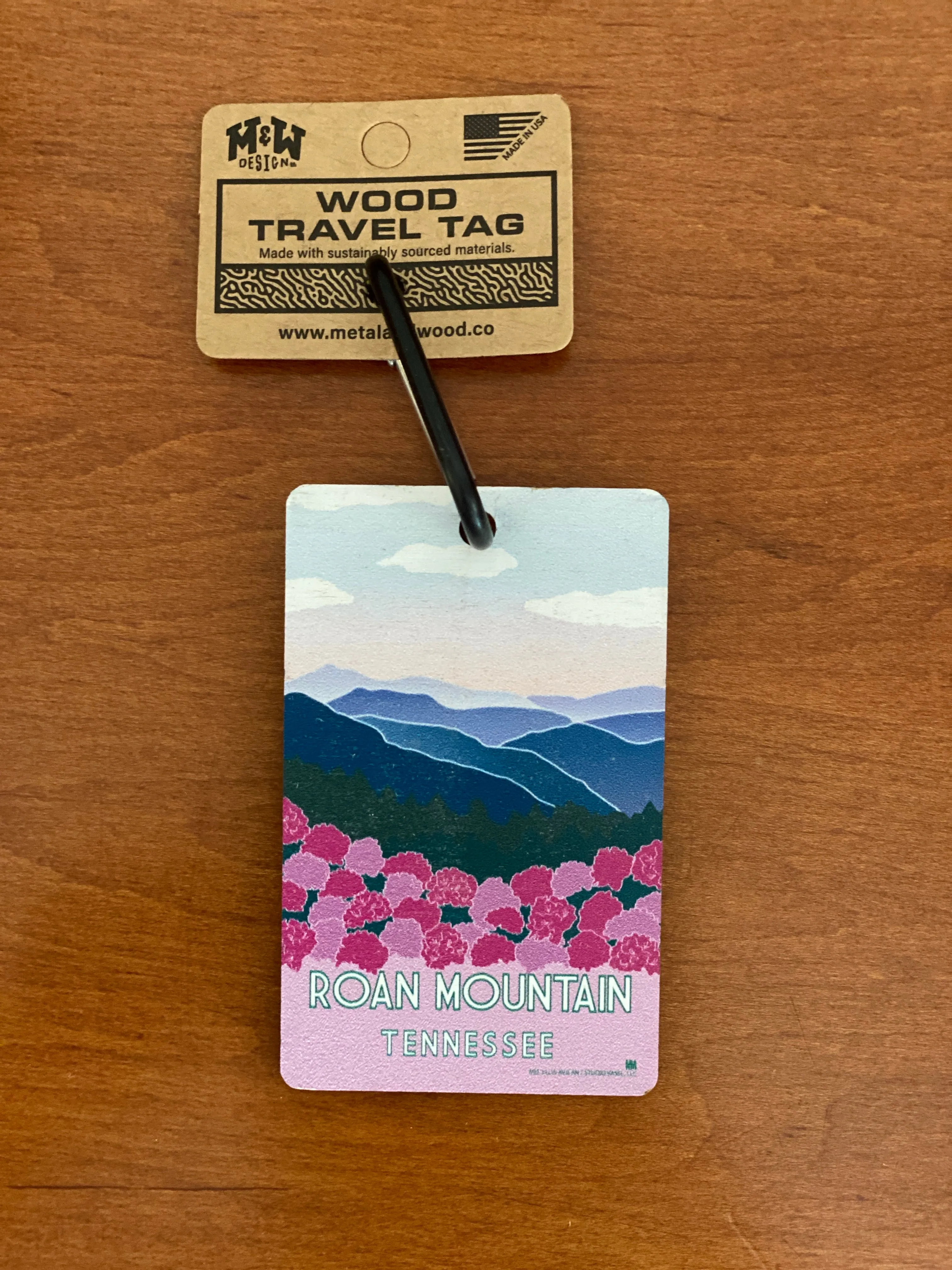 Roan Mountain Wood Luggage/Backpack/Golf Bag Tag