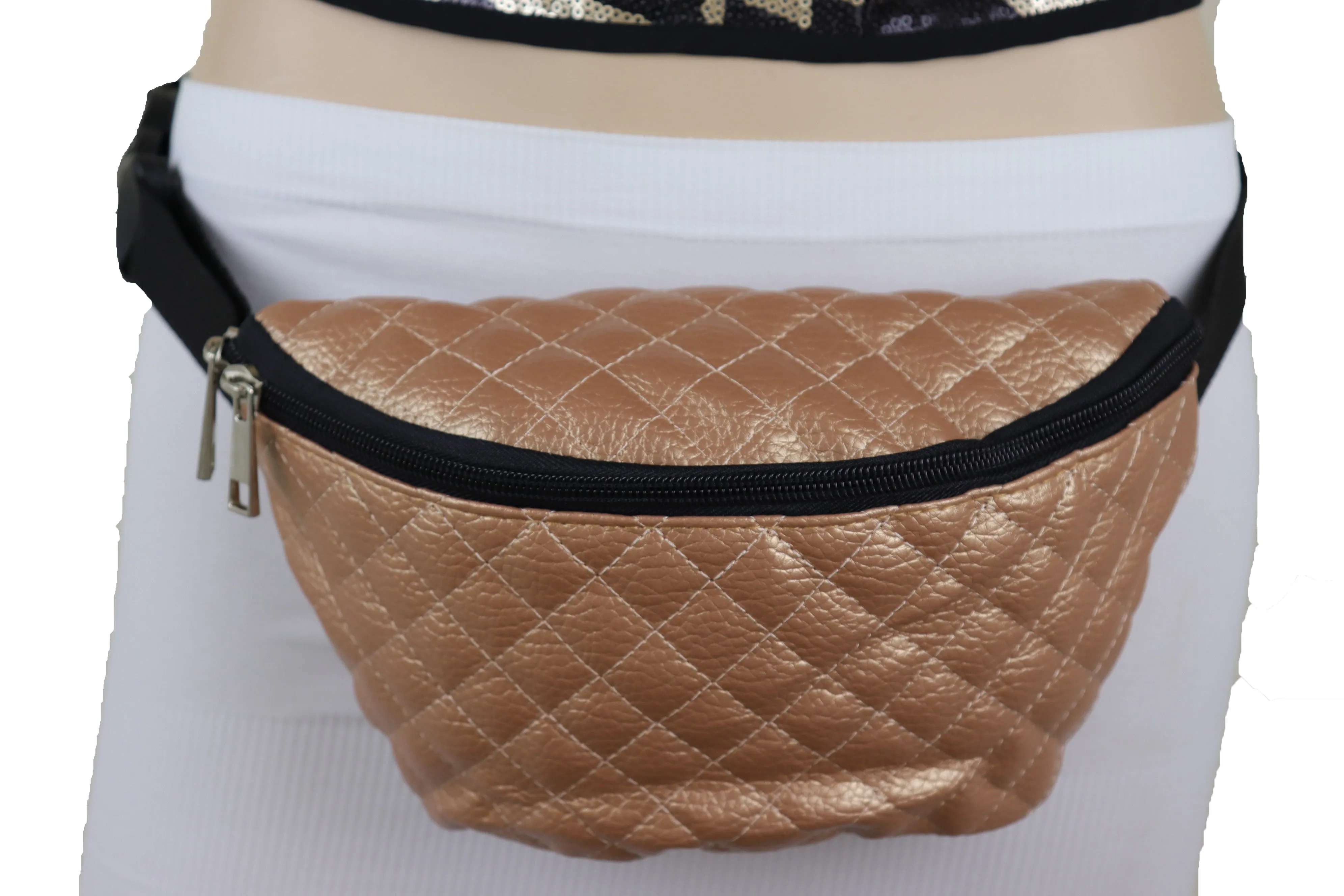 Rust Gold Fashion Fanny Pack Belt Bum Bag Cross Body Adjustable Size S M
