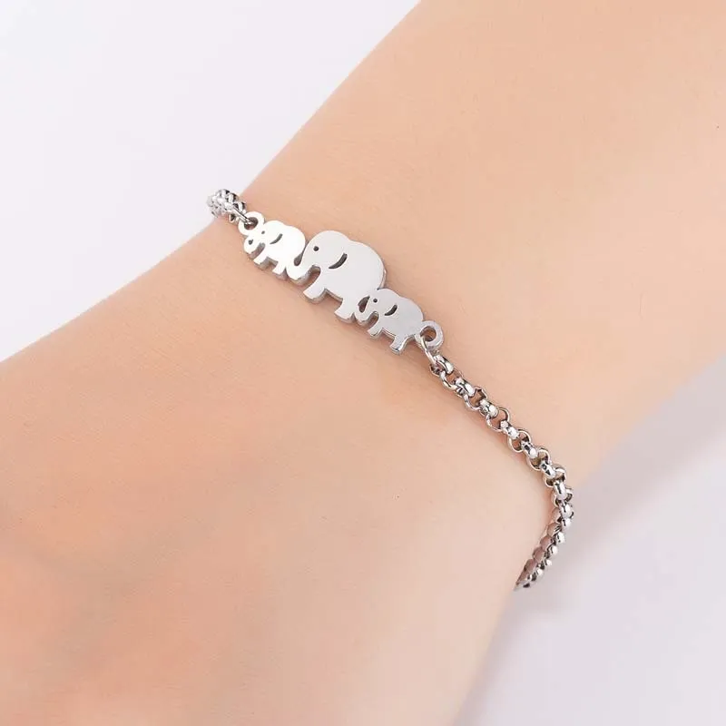 Stainless Steel Jewelry Elephant Bracelet