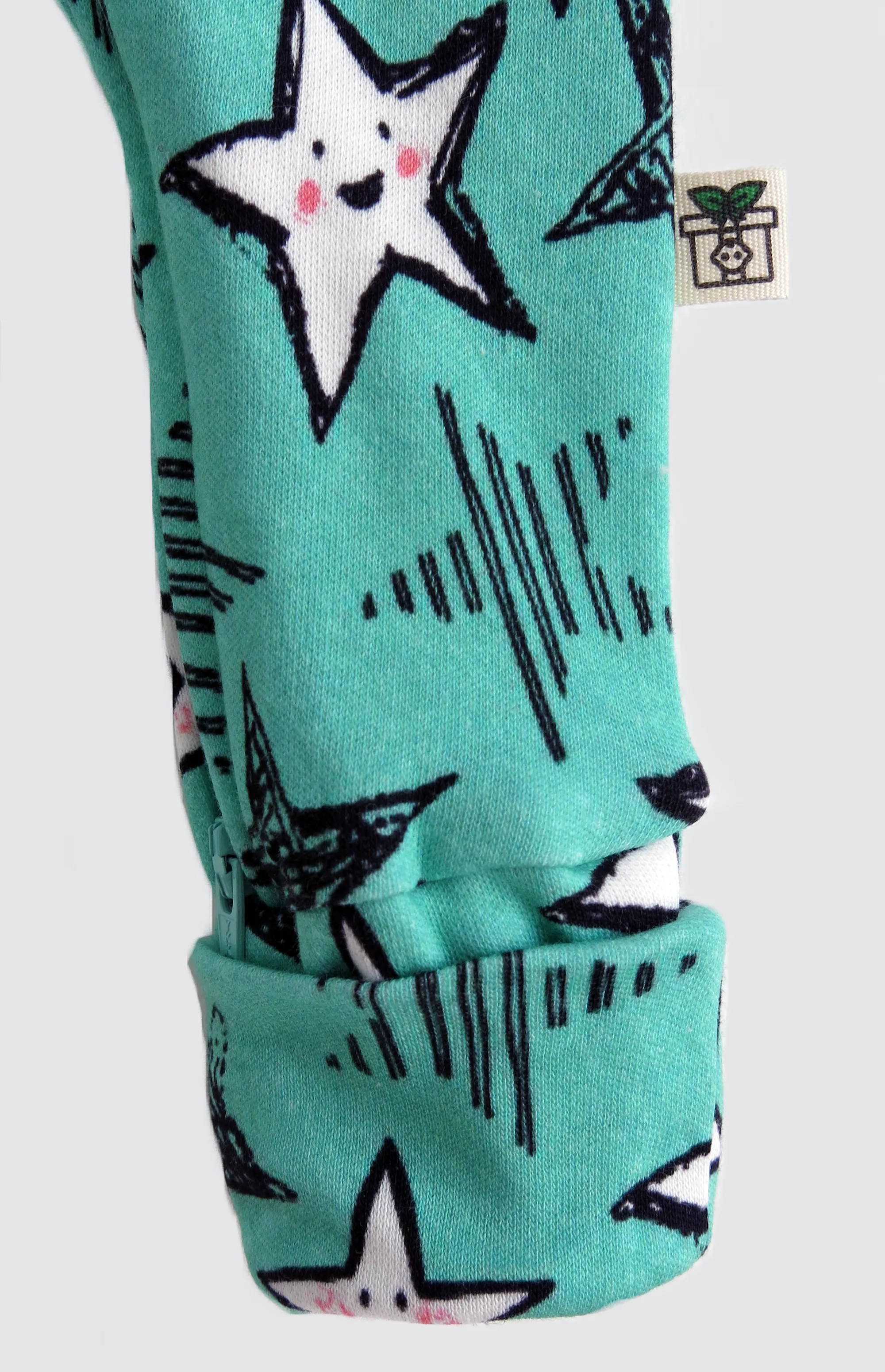 Star Print Zip Sleepsuit