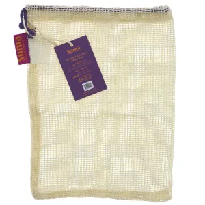 Suma | Cotton Mesh Produce Bag-Small - Draw String 20cm(w) x 25cm(h) | bag
